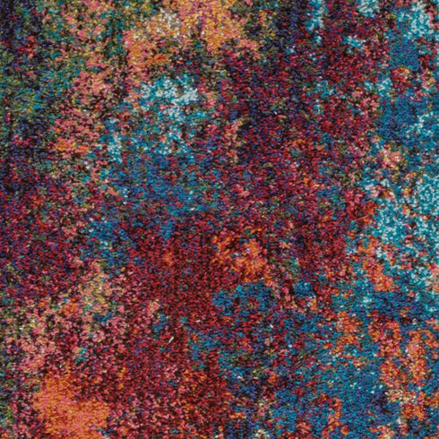 2' X 4' Atlantic Abstract Power Loom Non Skid Area Rug